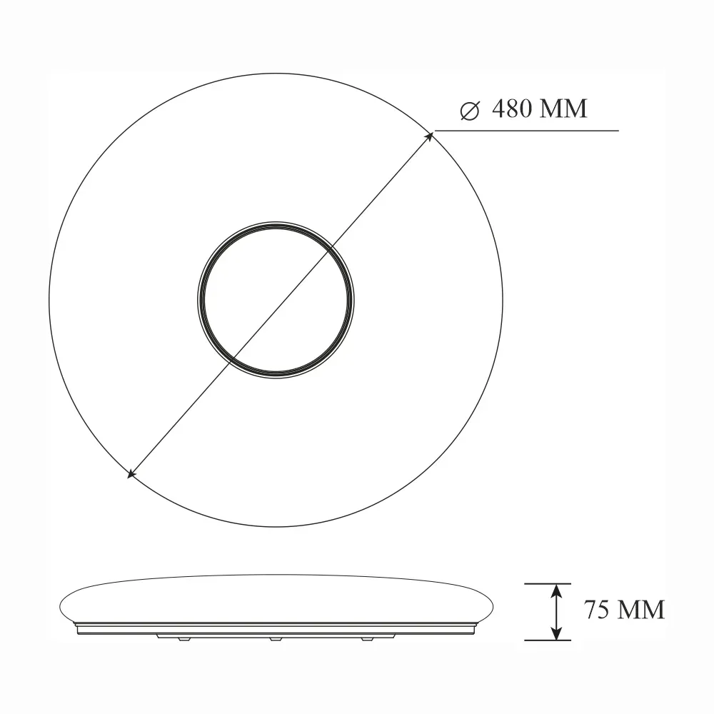 RGB смарт світильник з пультом та bluetooth колонкою MUSIC 80W круг