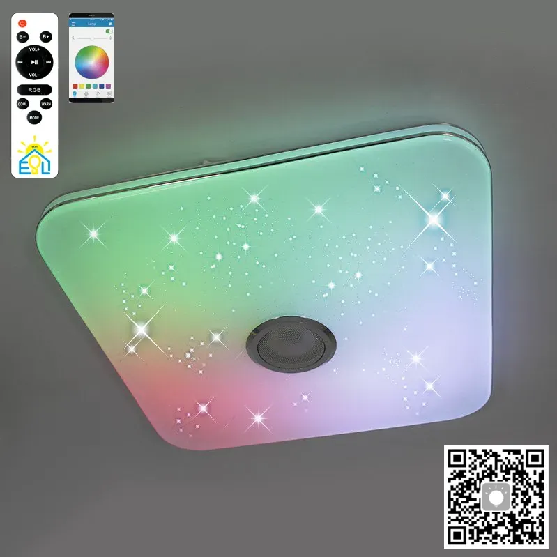 RGB смарт світильник з пультом та bluetooth колонкою MUSIC 40W