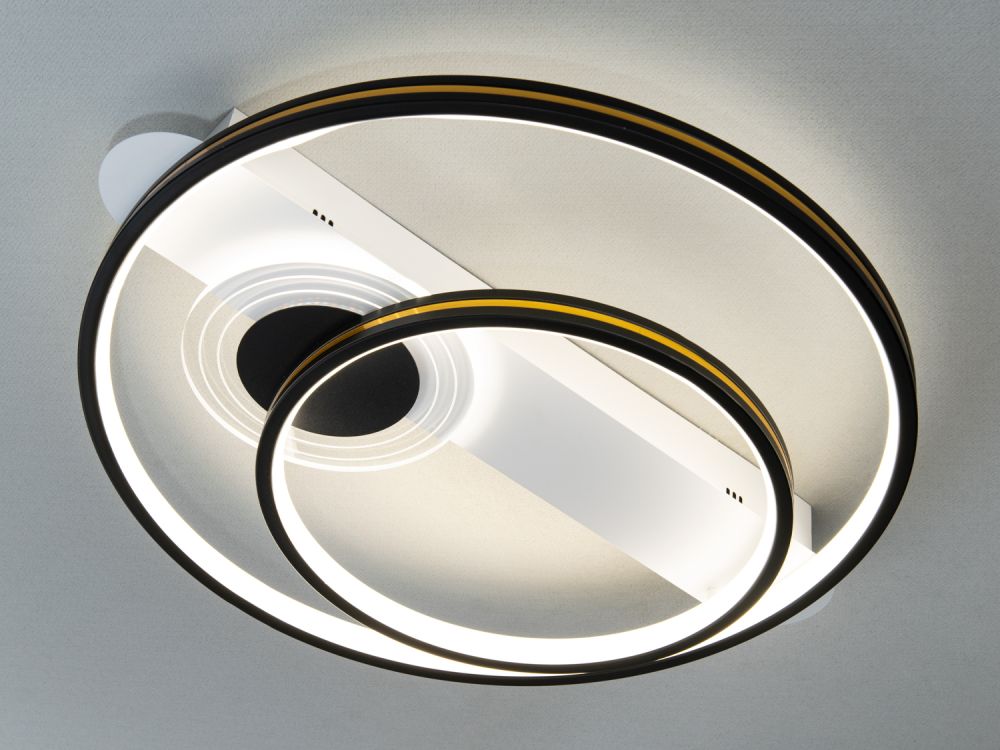 Світильник світлодіодний чорно-білий MX2247/2WH+BK 64W  Ø 50*46 см