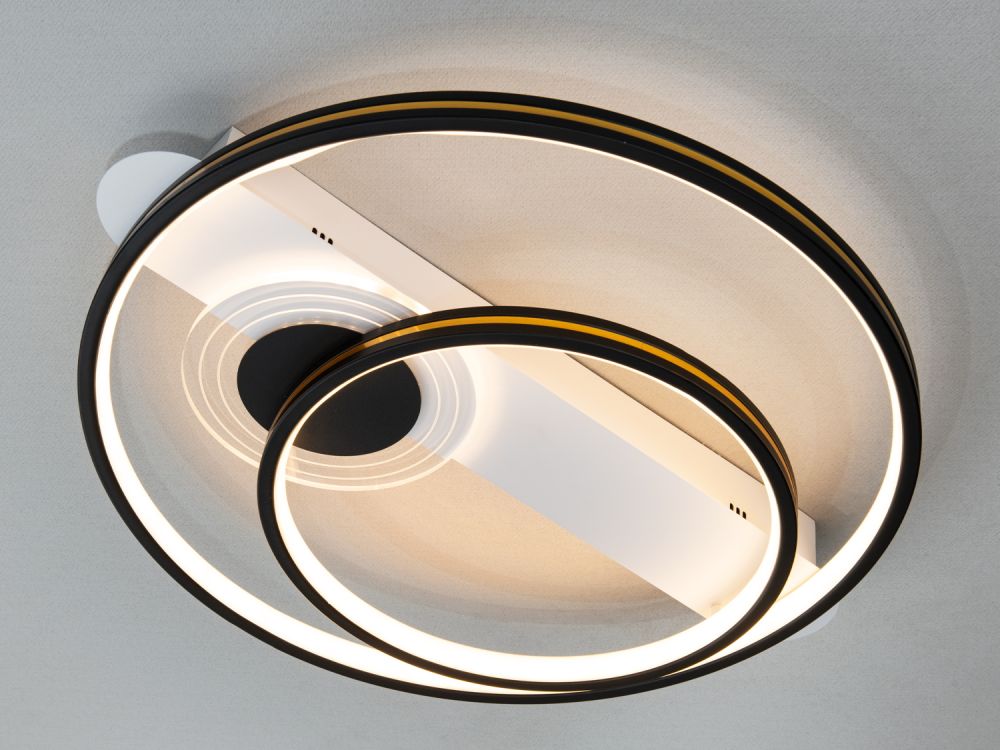 Світильник світлодіодний чорно-білий MX2247/2WH+BK 64W  Ø 50*46 см