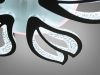 Світлодіодна люстра з пультом керування чорна MX2546/5BK LED 3color dimmer