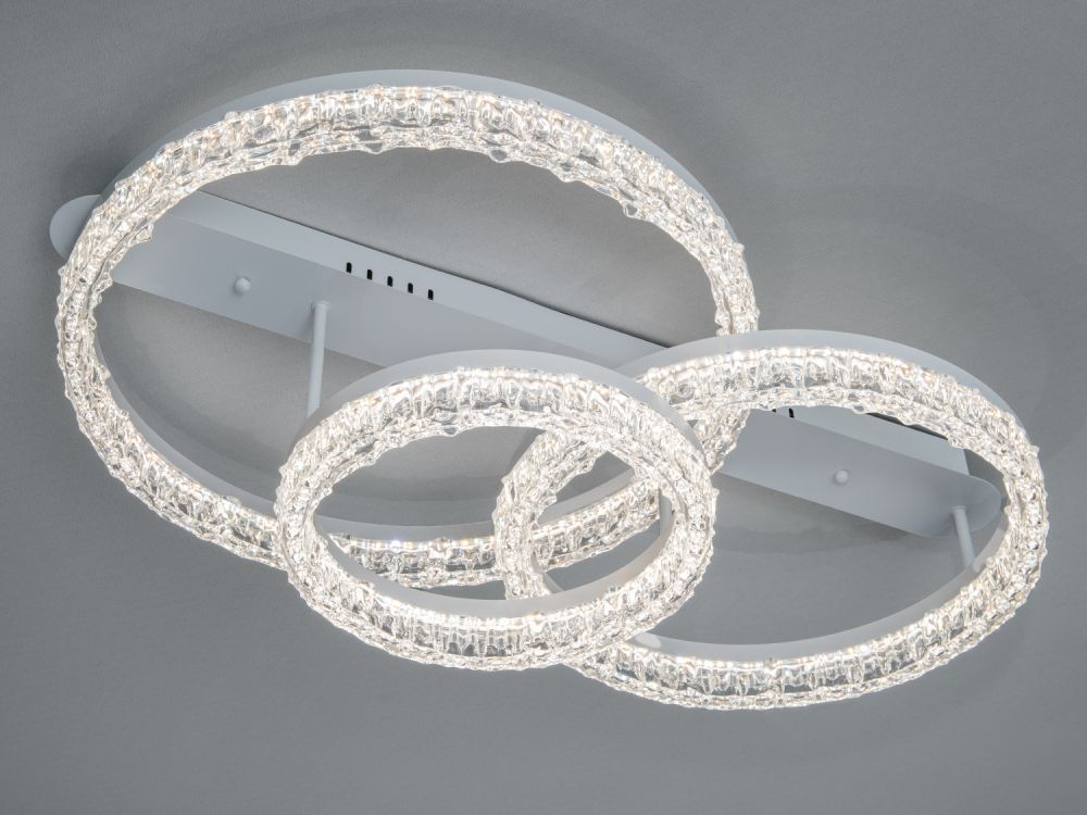 Стельова LED люстра MX78203/500+400+300WH біла 103W Ø 80*50 см