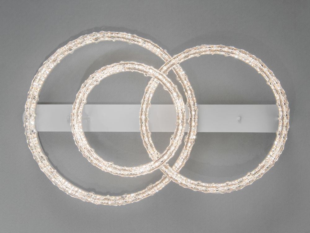 Стельова LED люстра MX78203/500+400+300WH біла 103W Ø 80*50 см