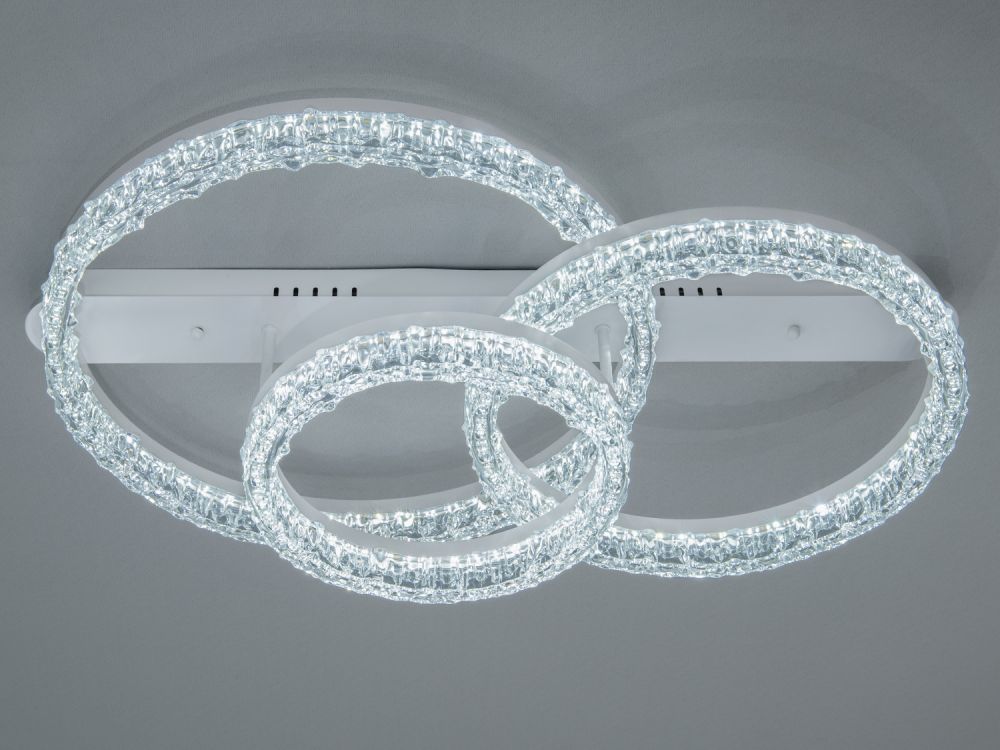 Стельова LED люстра MX78203/500+400+300WH біла 103W Ø 80*50 см