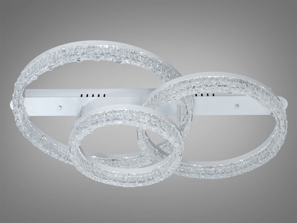 Стельова LED люстра MX78203/500+400+300WH біла 103W Ø 80*50 см