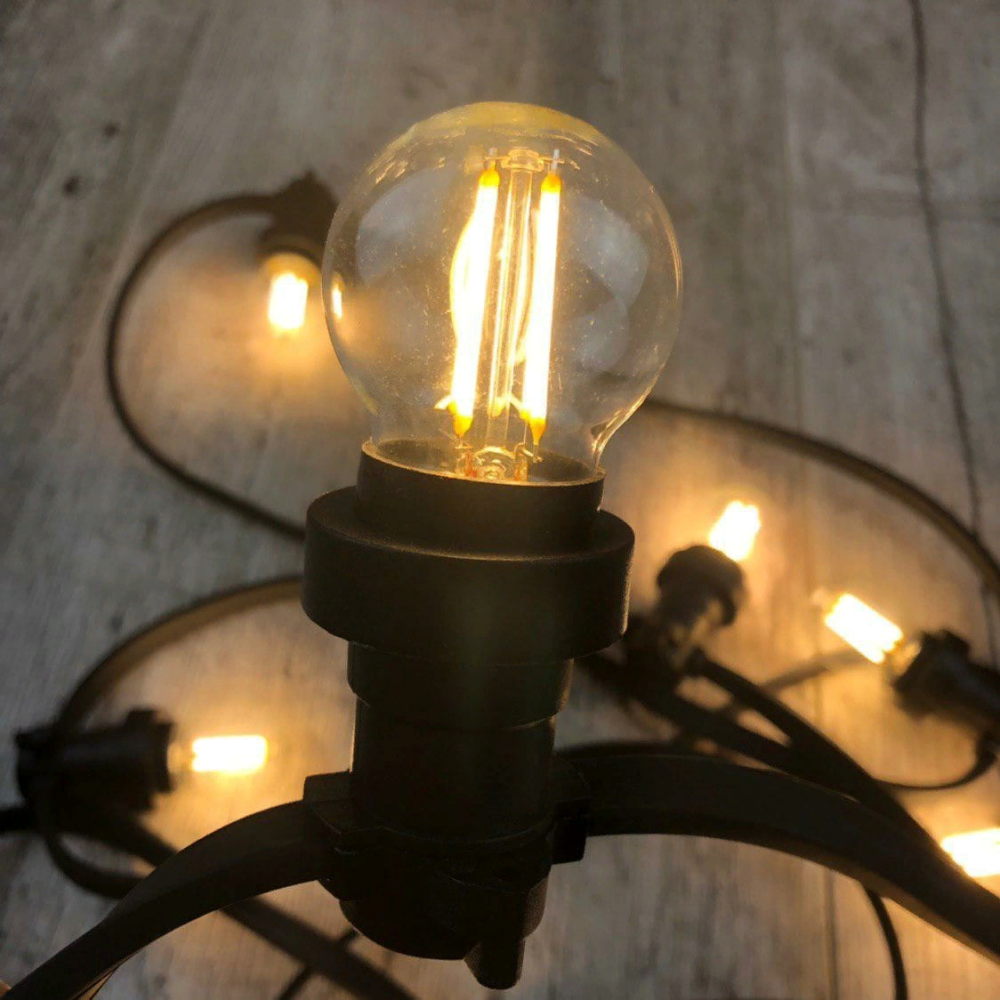 LED лампа FILAMENT G45 4W E27 2800K прозора
