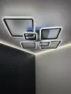 Люстра світлодіодна з пультом та додатком для телефону OVAL RGB 120W чорна