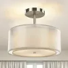Люстра в хромованому корпусі з білим абажуром Ø 50 см MJ346-500