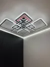 Люстра світлодіодна з пультом та додатком для телефону OVAL RGB 120W хром