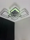 Люстра світлодіодна з пультом та додатком для телефону OVAL RGB 120W хром