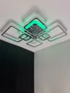 Люстра світлодіодна з пультом та додатком для телефону OVAL RGB 120W хром