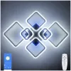 Люстра світлодіодна з пультом та додатком для телефону OVAL RGB 120W чорна