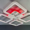 Світлодіодна LED люстра біла з RGB підсвіткою та пультом управління