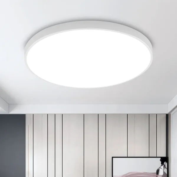 LED Світильник MOON Ø 38 см 50 Вт білий з срібним