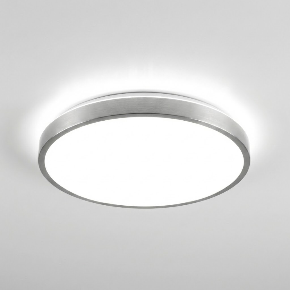 Світильник срібний світлодіодний RING матовий 60W Ø 39 см з пультом та димером