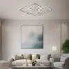 Люстра прямокутна біла світлодіодна з пультом OVAL 75W