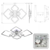 Люстра світлодіодна з пультом та додатком для телефону OVAL RGB 120W хром