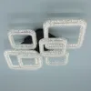 Люстра світлодіодна чорна з пультом та додатком для телефону OVAL ICE 80W чорна