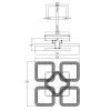 Люстра світлодіодна з пультом та додатком для телефону ROOM ICE 5S 100 Вт