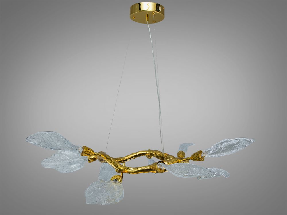 Люстра підвісна Лофт золото 20 Вт LED P8085/D800G Ø 90 см