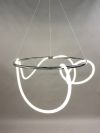 Світлодіодна люстра шланг на круглому підвісі потужністю 32 Вт, колір хром