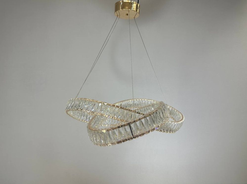 Світлодіодна кришталева люстра 536/800G золота