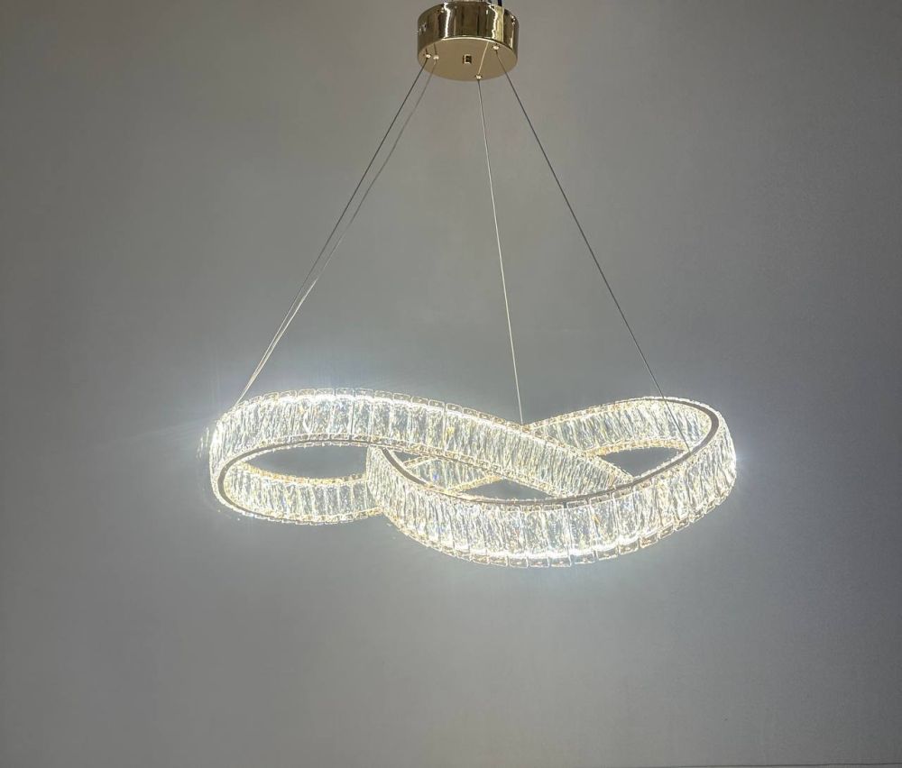 Світлодіодна кришталева люстра 536/800G золота