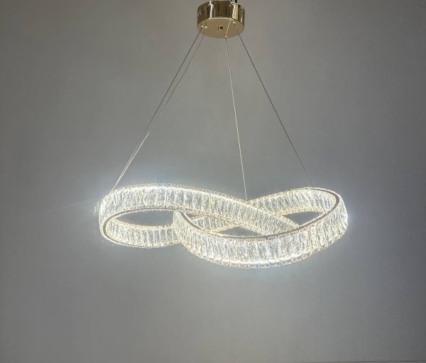 Світлодіодна кришталева люстра 536/800G золота