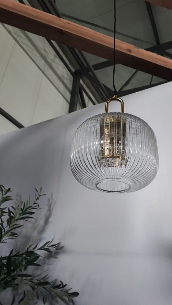 Світильник підвісний Fridi Lamps бронза прозорий Ø 20 см