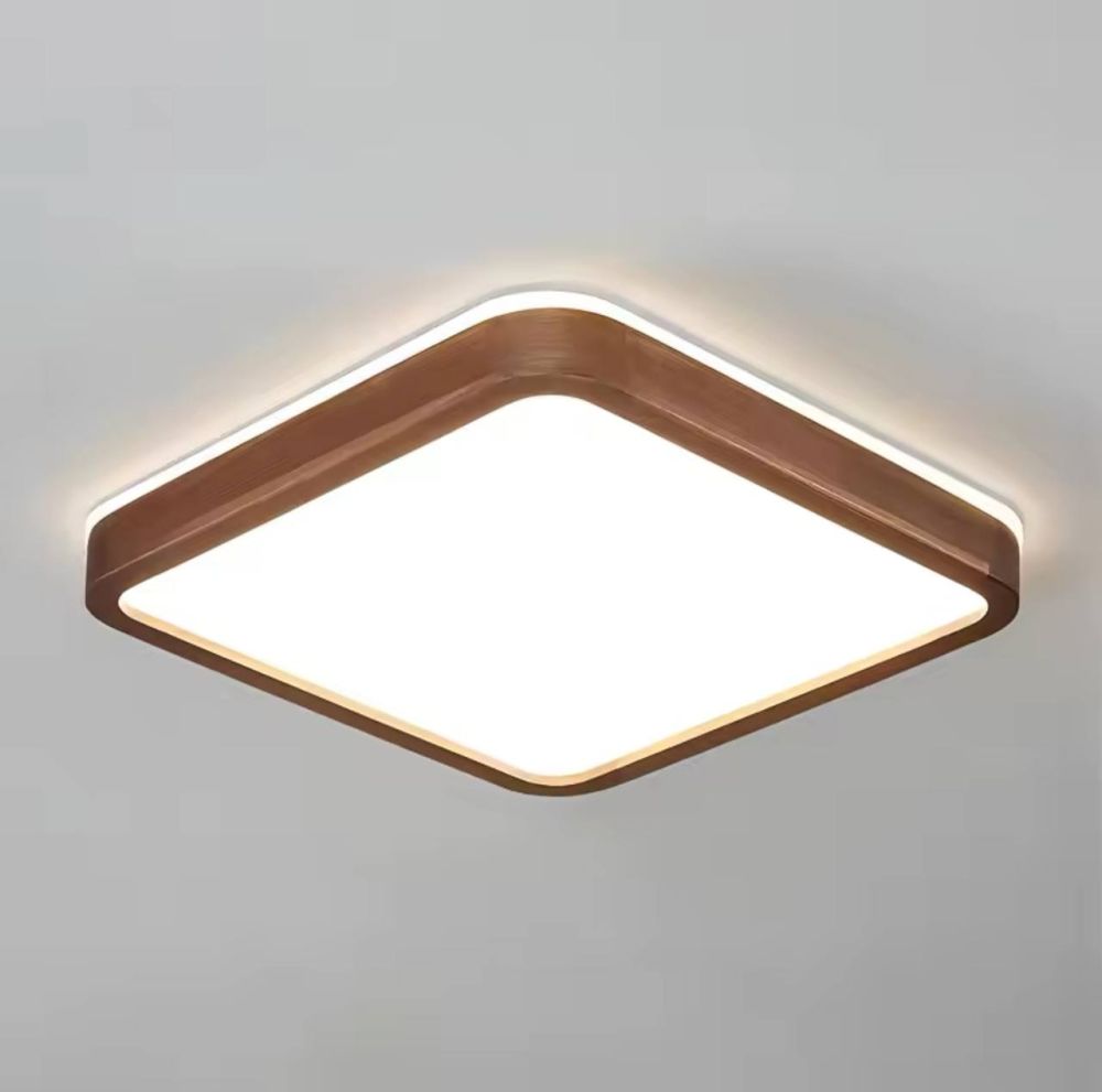 Світильник GLOW матовий 60W 39 см діаметр 3000К-6500К з ДК горіх