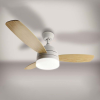 Люстра світлодіодна з вентилятором FAN WOOD 48W білого кольору з пультом