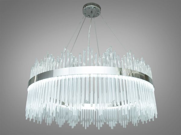 Підвісна кришталева led люстра, 44 Вт, хром Q802/800CH