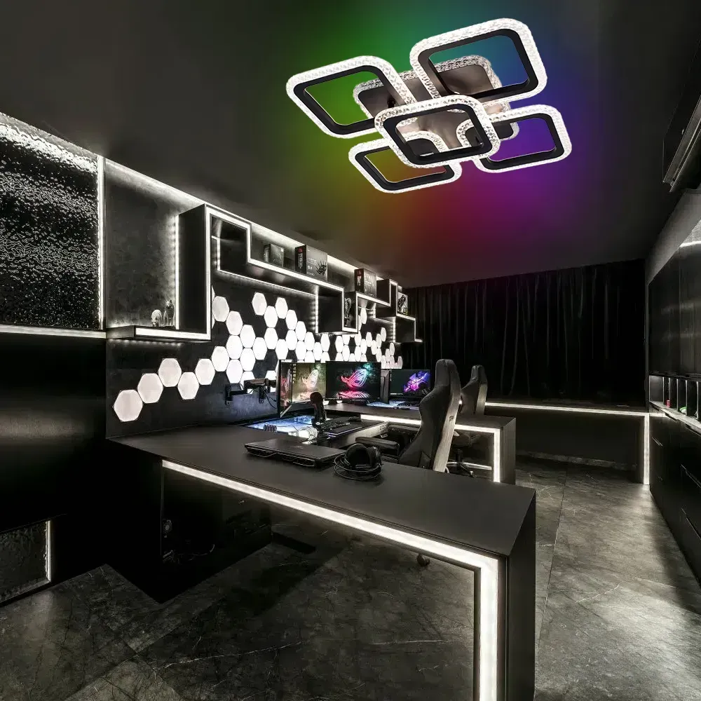 Люстра світлодіодна з пультом та додатком до телефону ROOM ICE RGB 6S 70 Вт SMART