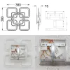 Люстра біла світлодіодна з пультом та додатком до телефону ROOM ICE RGB 6S 70 Вт SMART