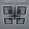 Люстра світлодіодна з пультом та додатком для телефону ROOM ICE RGB 70W 4S чорна