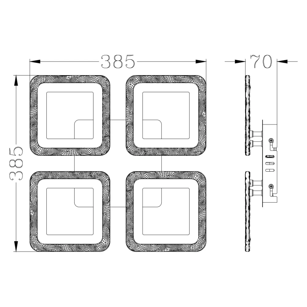 Люстра світлодіодна з пультом та додатком для телефону ROOM ICE RGB 70W 4S біла