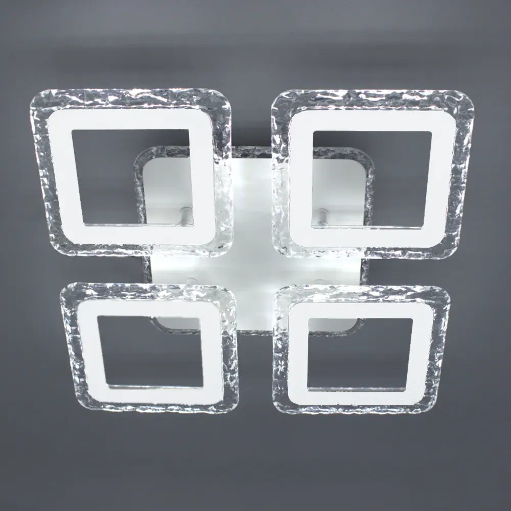 Люстра світлодіодна з пультом та додатком для телефону ROOM ICE RGB 70W 4S біла
