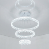 Підвісна сучасна біла LED люстра MD78201/600+400+200WH на 3 кільця