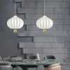 Підвісна люстра Marshmallow Lamp зі скла у білому кольорі та бронзи діаметр 33 см