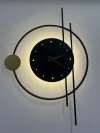 Світлодіодне бра-годинник Clock Lamp D-570 чорного кольору