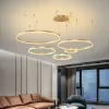 Люстра підвісна світлодіодна Kukho Golden Circle Lamp 250W золота