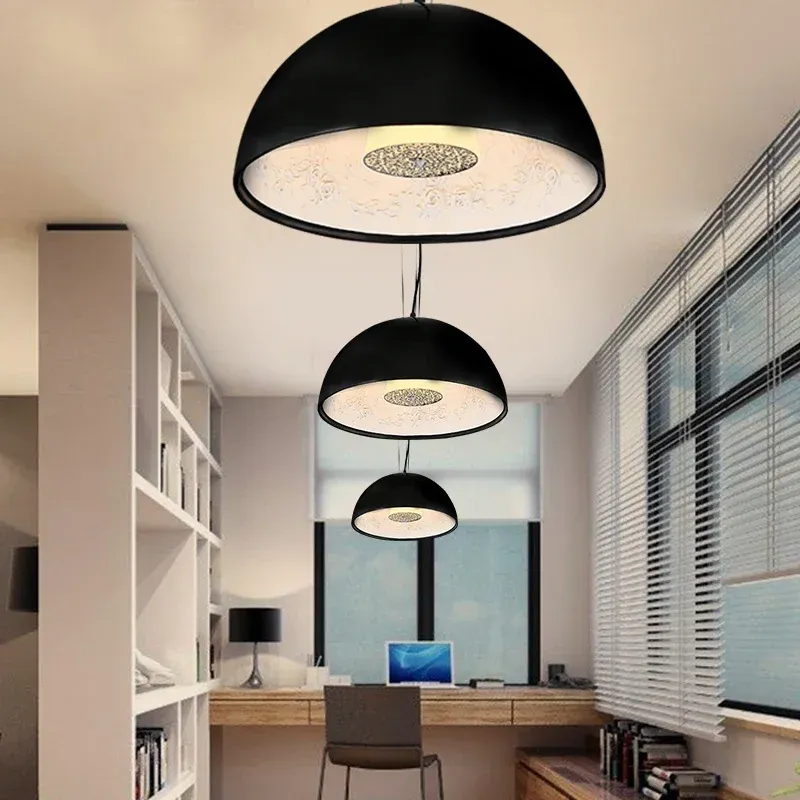 Люстра підвісна світлодіодна Garden Lamp діаметр 40 см чорна