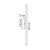 LED настінний світильник 92 см SALDA-14 14W 4200K IP20 чорний