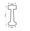 Настільна світлодіодна лампа на акумуляторі чорний  2W