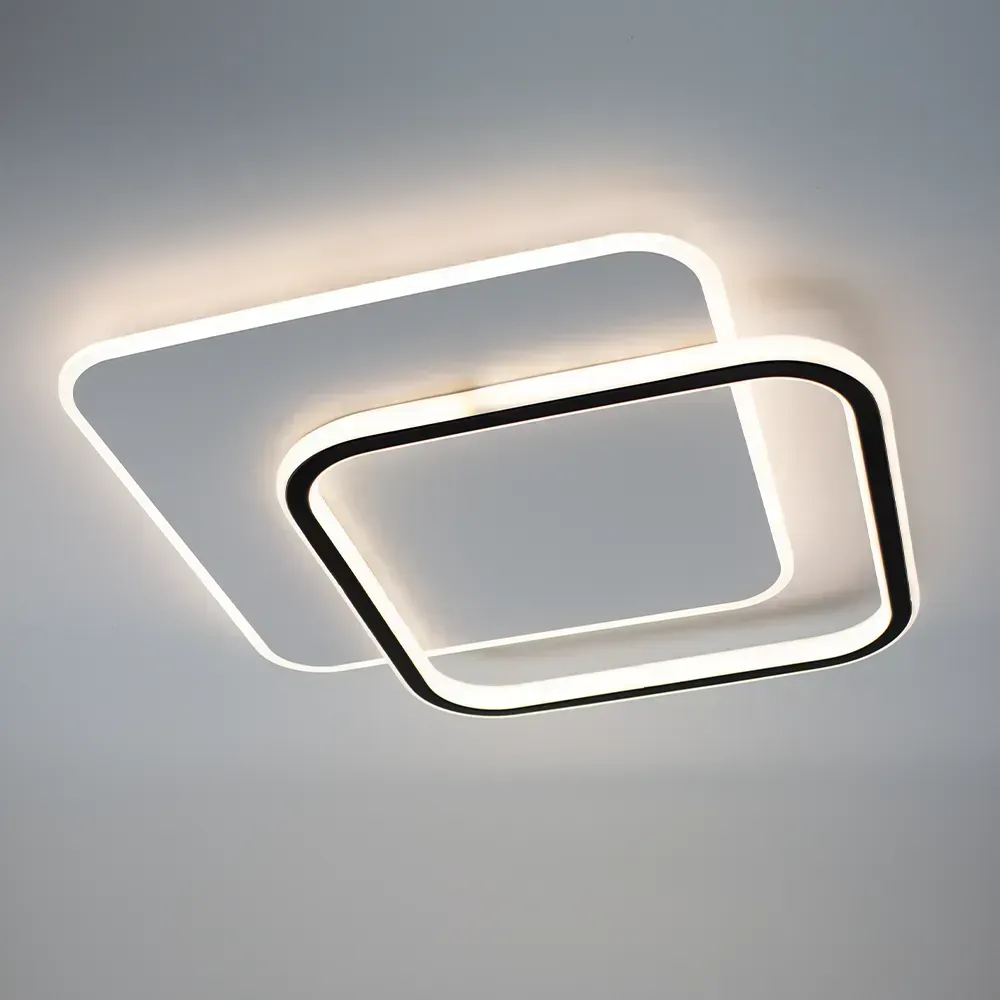 Смарт світильник світлодіодний чорний STANDART 65W квадрат Ø 47.5 см
