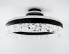 Стельова люстра Stella c ice 90w чорного кольору прозорими кристалами