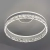 Стельова люстра Stella c ice 90w біла з прозорими кристалами, пультом та додатком для телефону