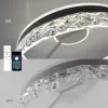 Стельова люстра Stella c ice 90w біла з прозорими кристалами, пультом та додатком для телефону