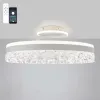 Стельова люстра Stella c ice 90w біла з прозорими кристалами, пультом та додатком для телефону