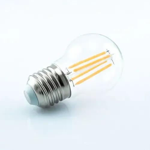 LED лампа FILAMENT G45 4W E27 2800K прозора
